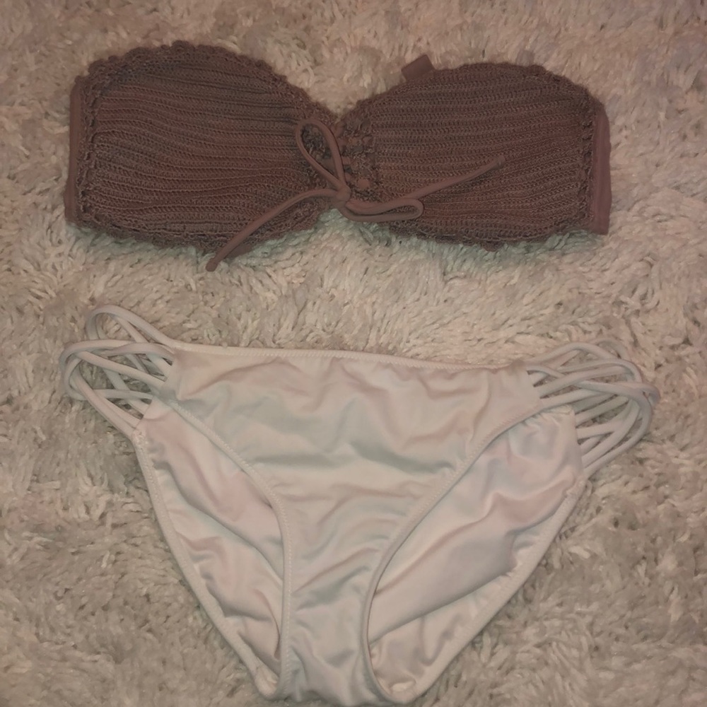 Victoria secret white bottoms and crochet top